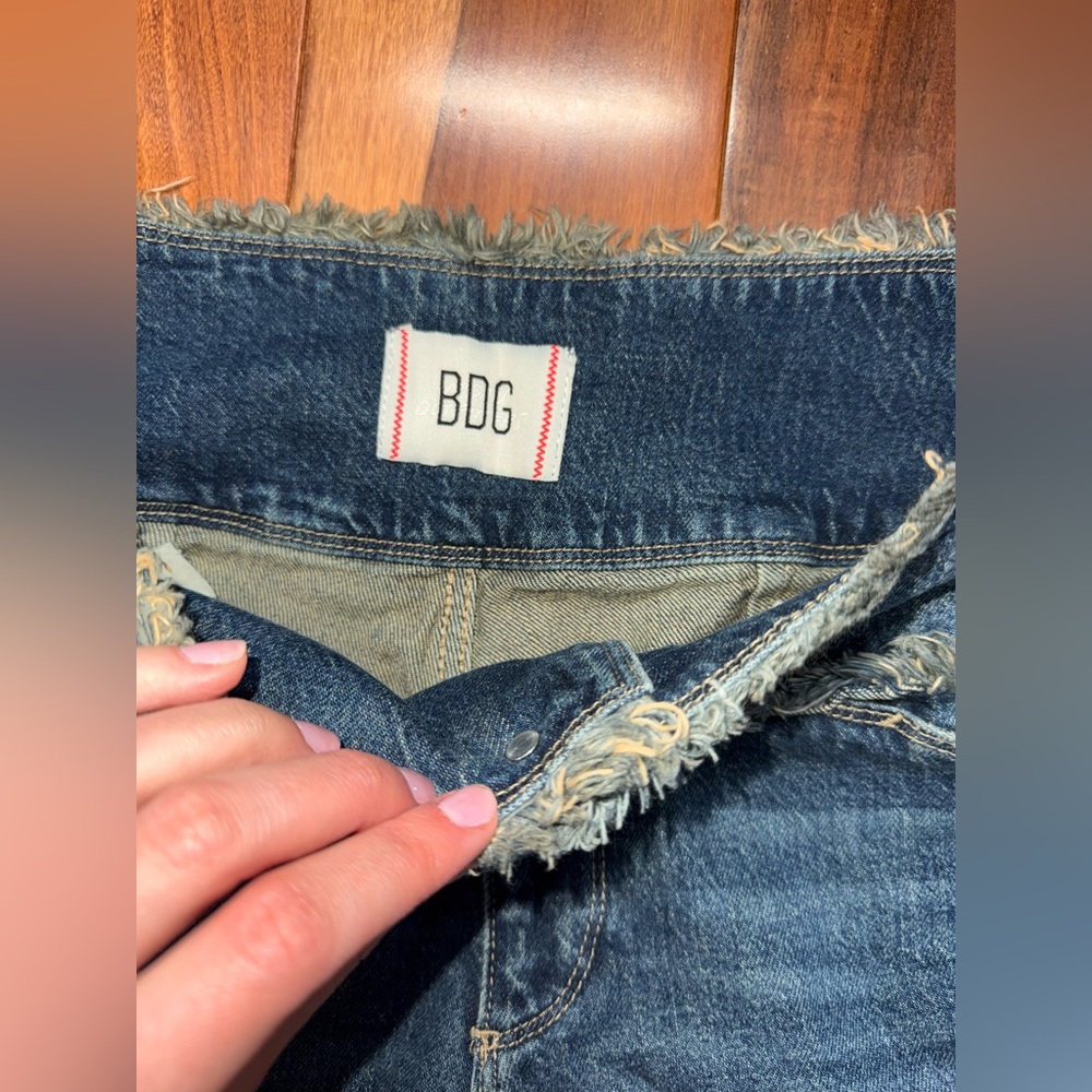 BDG Low Rise Distressed Blue Jeans - Picture 3 of 5
